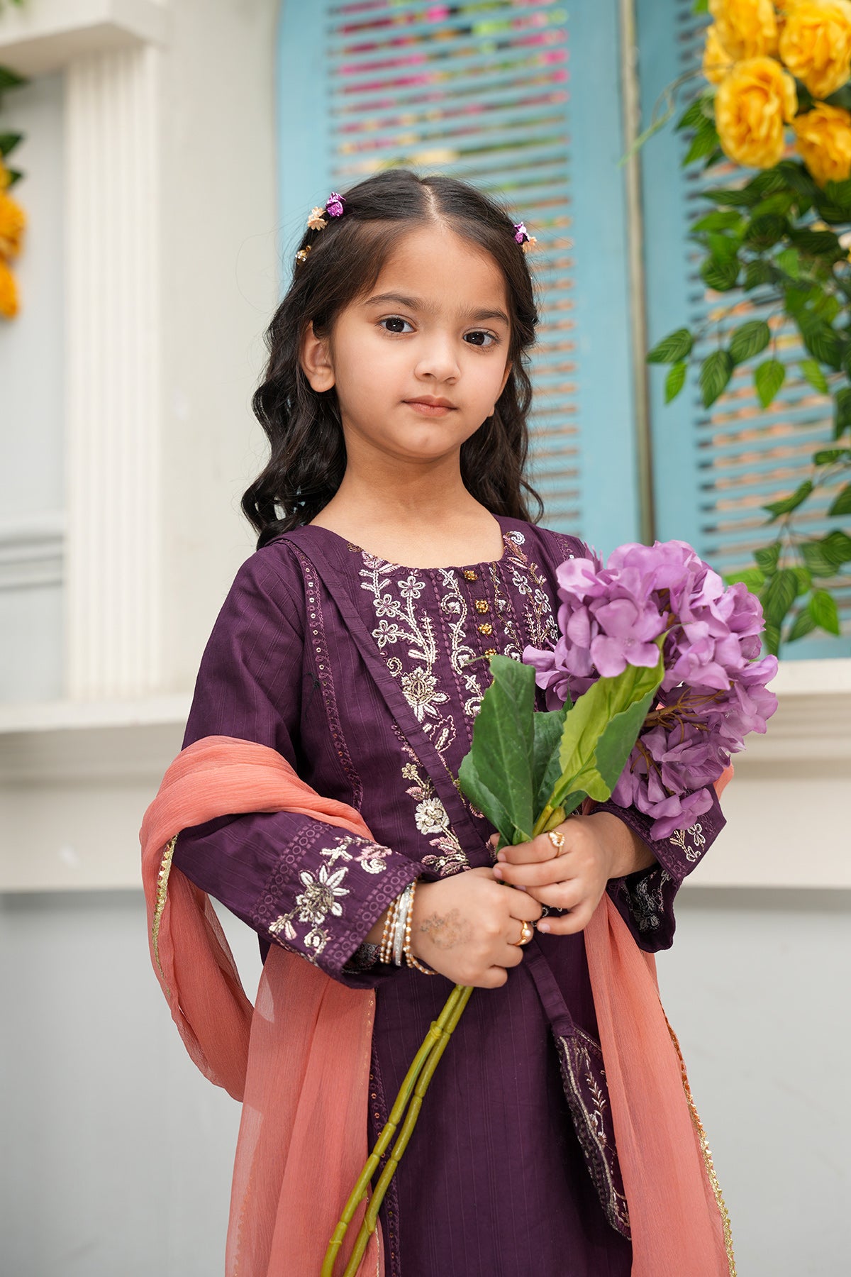 Zoya – Royal Purple Embroidered Festive Set