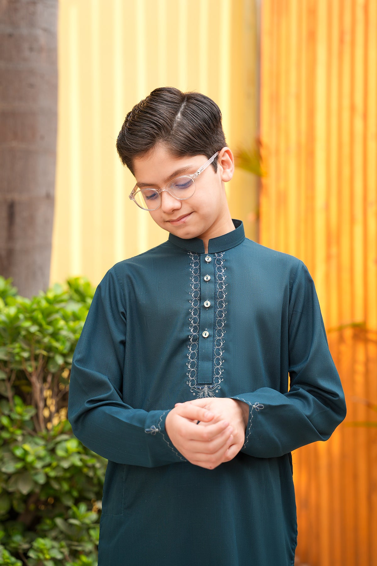 Zair – Deep Teal Embroidered Designer Set