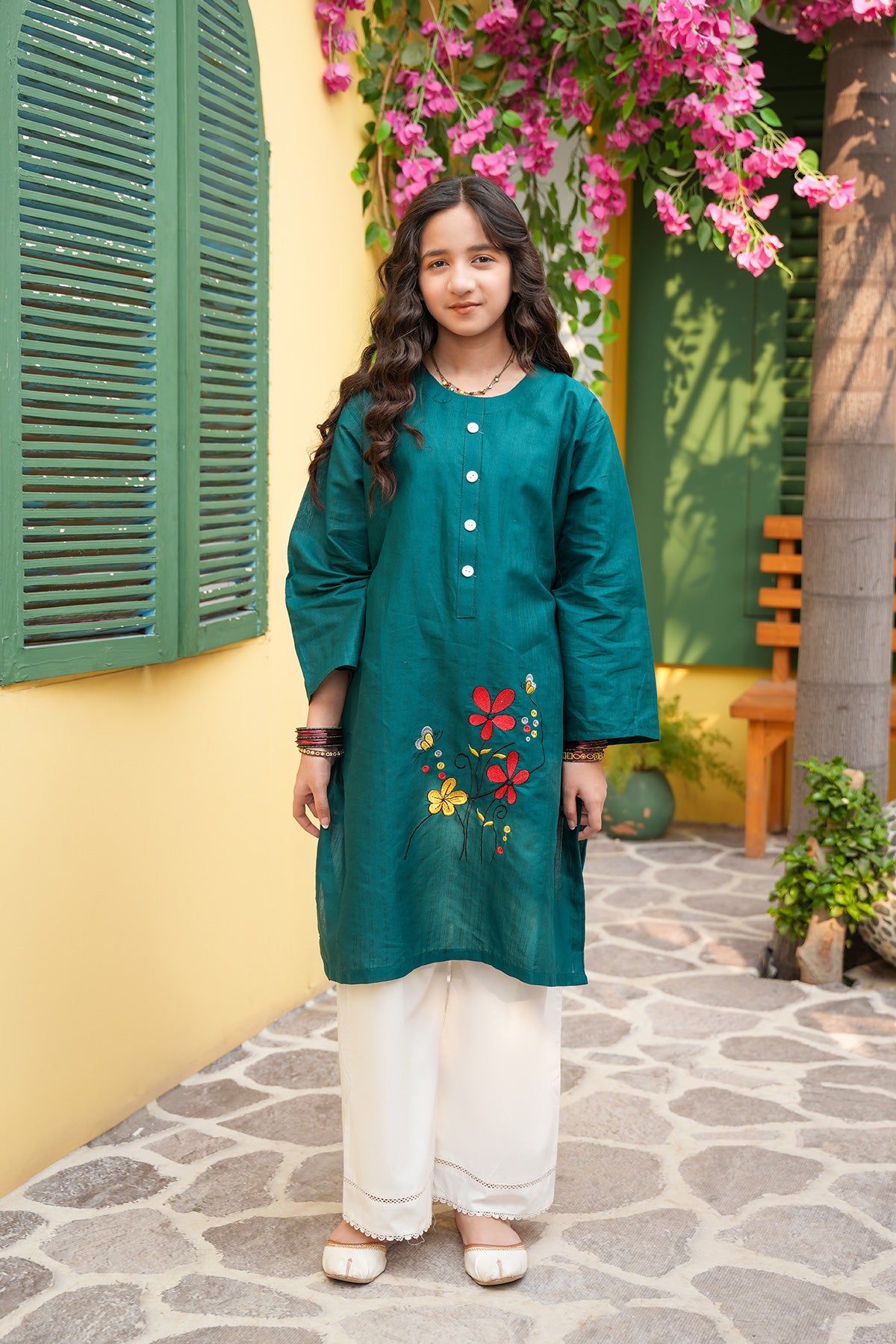 Zair – Deep Teal Embroidered Designer Set