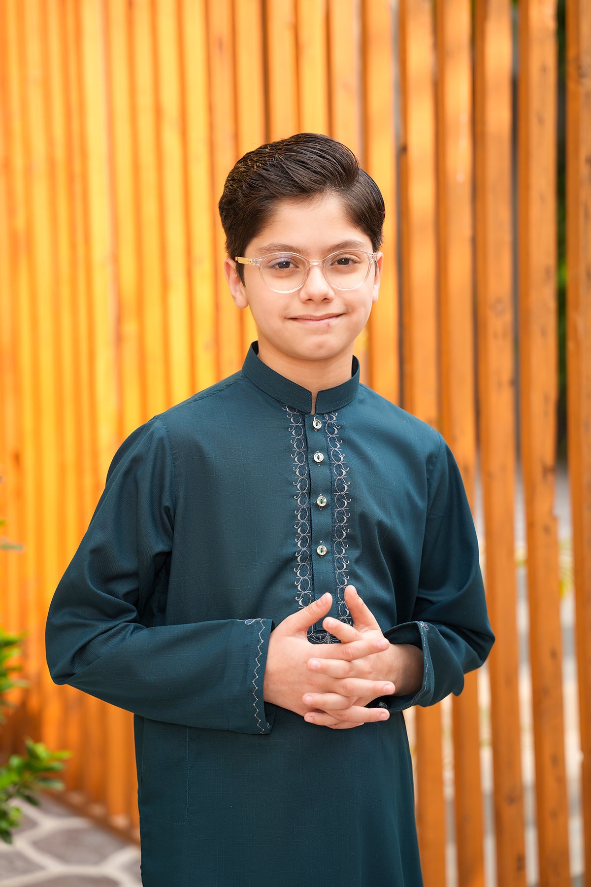 Zair – Deep Teal Embroidered Designer Set