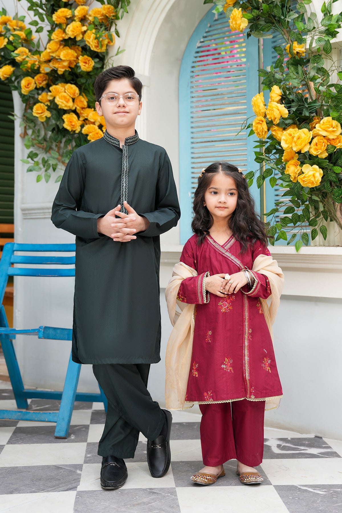 Ayan – Emerald Green Embroidered Kurta Set