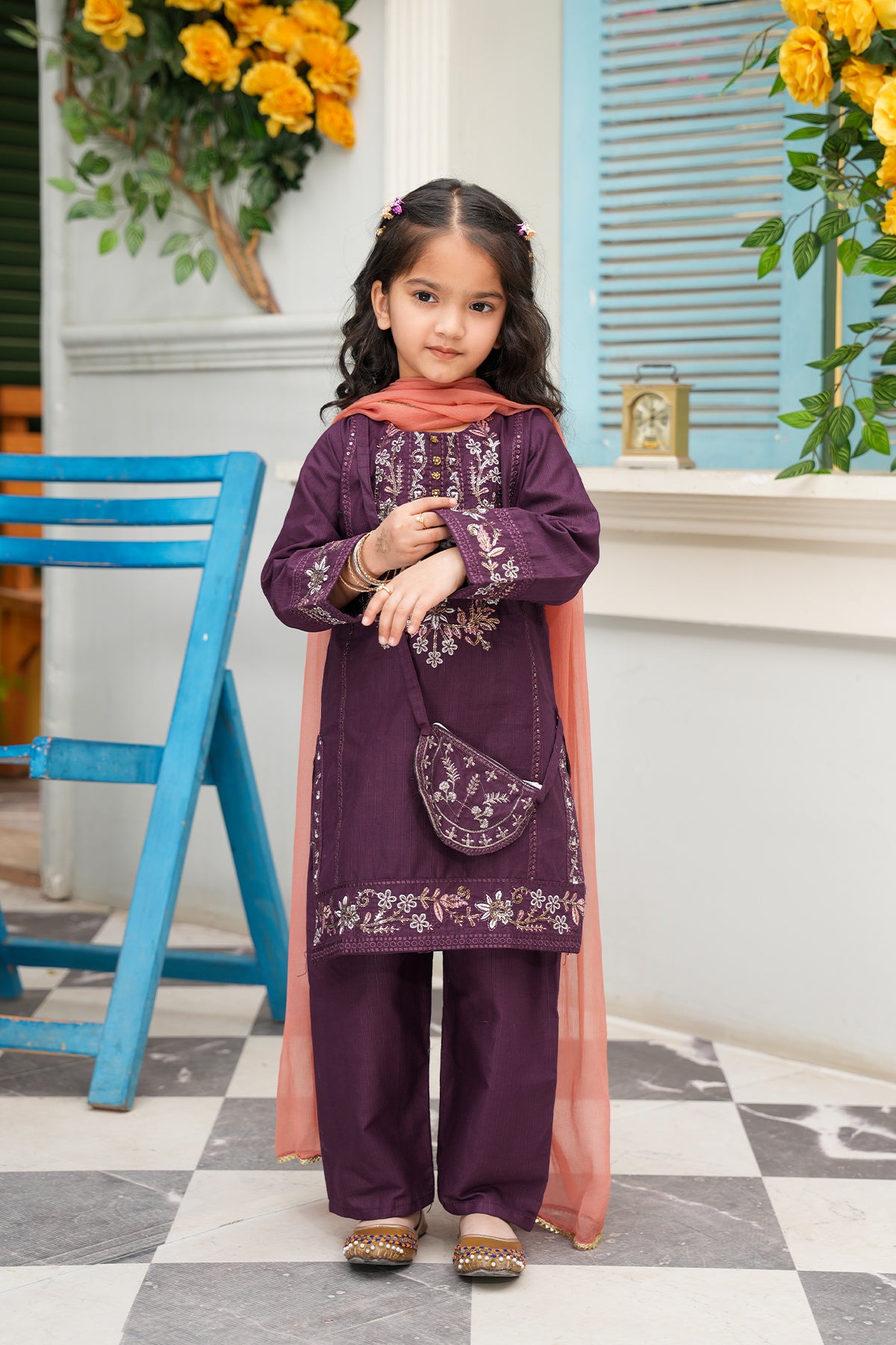 Zoya – Royal Purple Embroidered Festive Set
