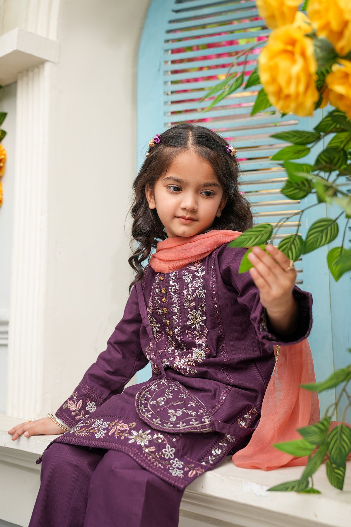 Zoya – Royal Purple Embroidered Festive Set