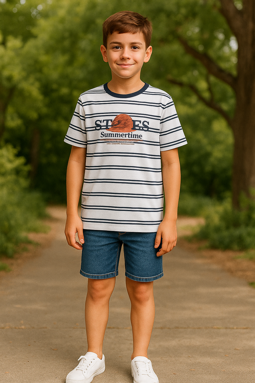 W&B Stripe Tee - WST-002