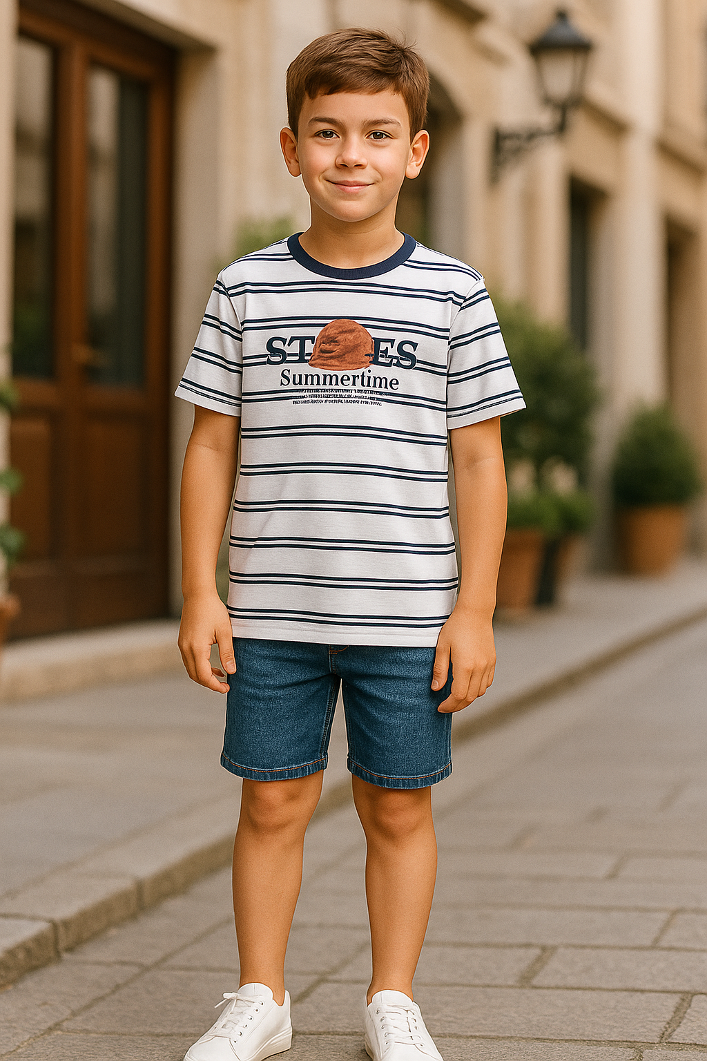 W&B Stripe Tee - WST-002