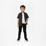 Black and White Striped Dress Shirt