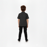 Black and White Striped Dress Shirt