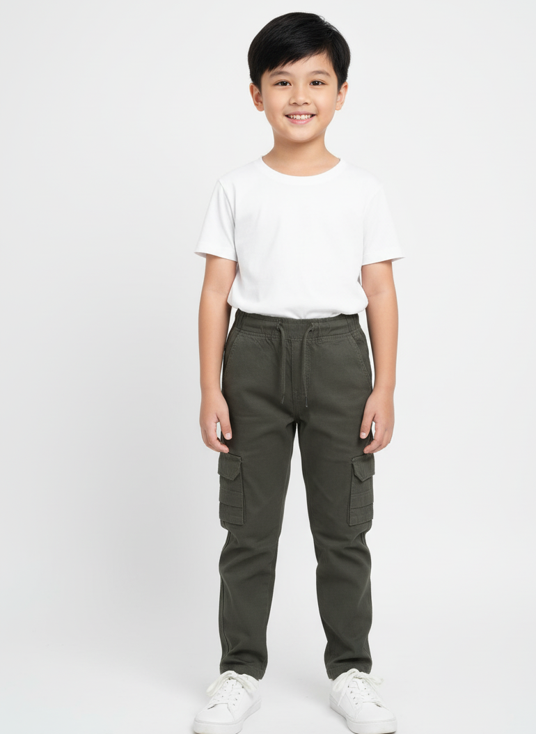 Dark Olive Green Cargo Pants