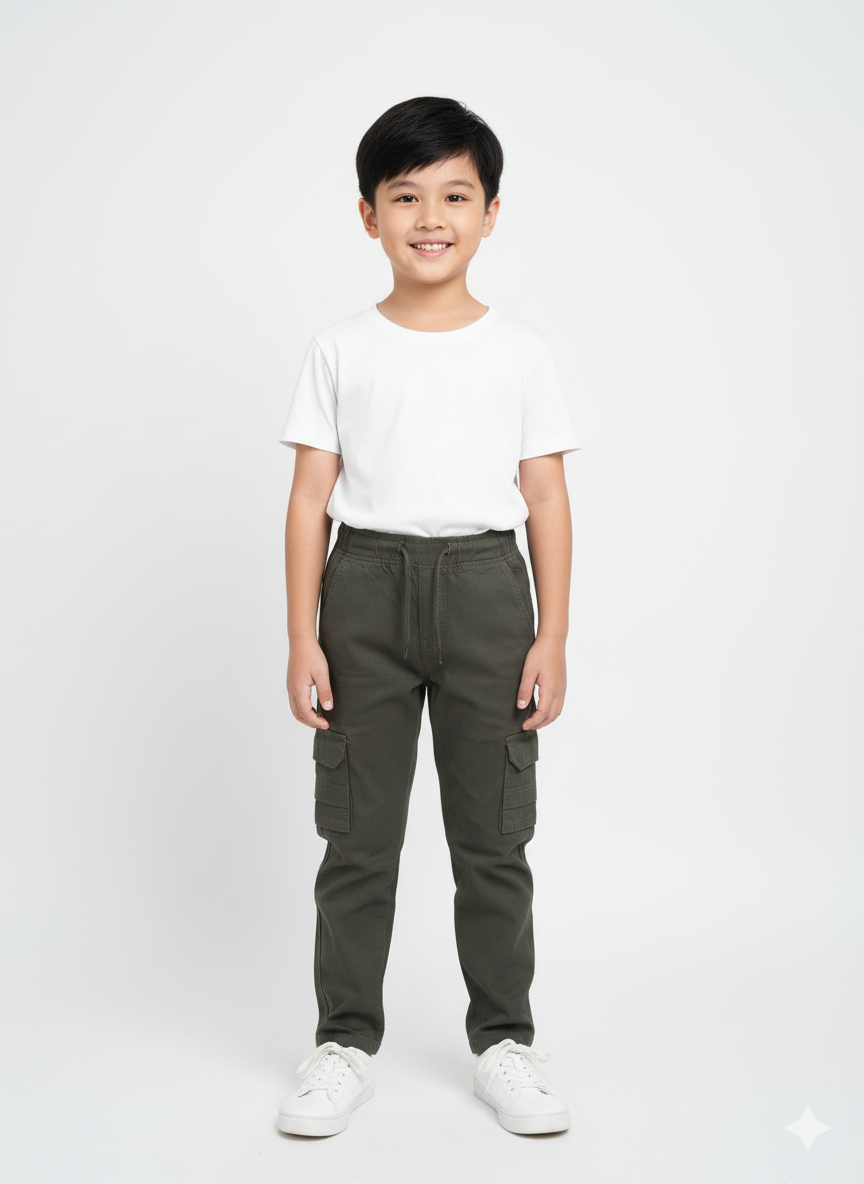 Dark Olive Green Cargo Pants