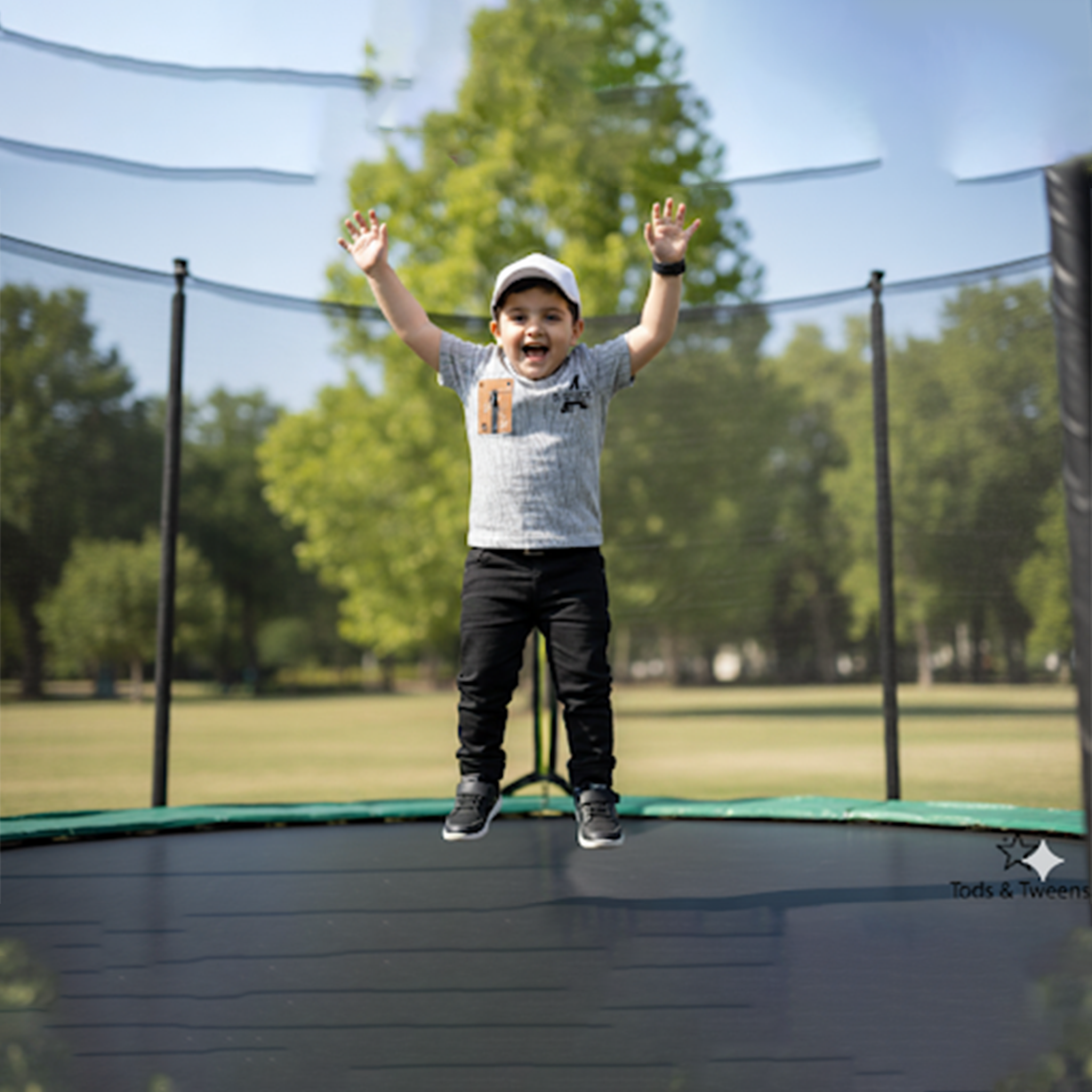 Grey Crinkle-Textured Casual T-Shirt with Faux Leather Patch