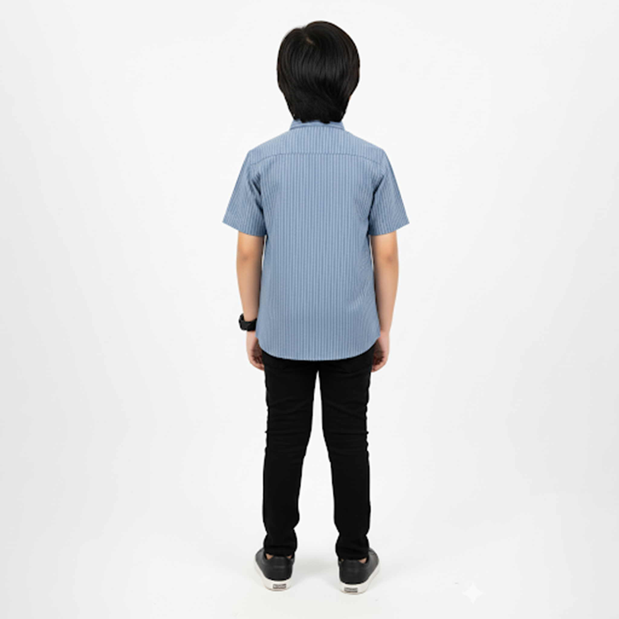 Light Blue and White Striped Dress Shirt