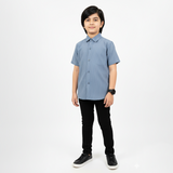 Light Blue and White Striped Dress Shirt