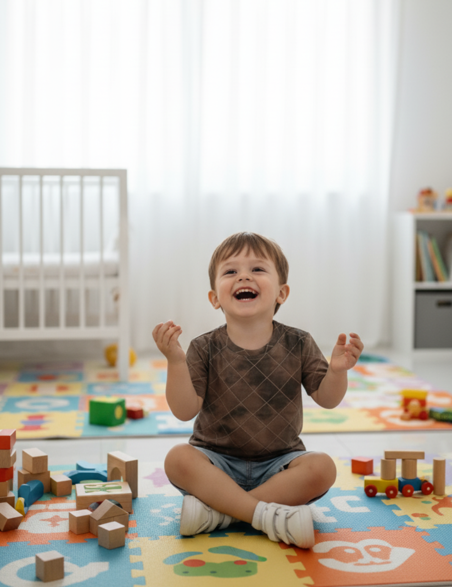 Brown Diamond-Print Graphic T-Shirt
