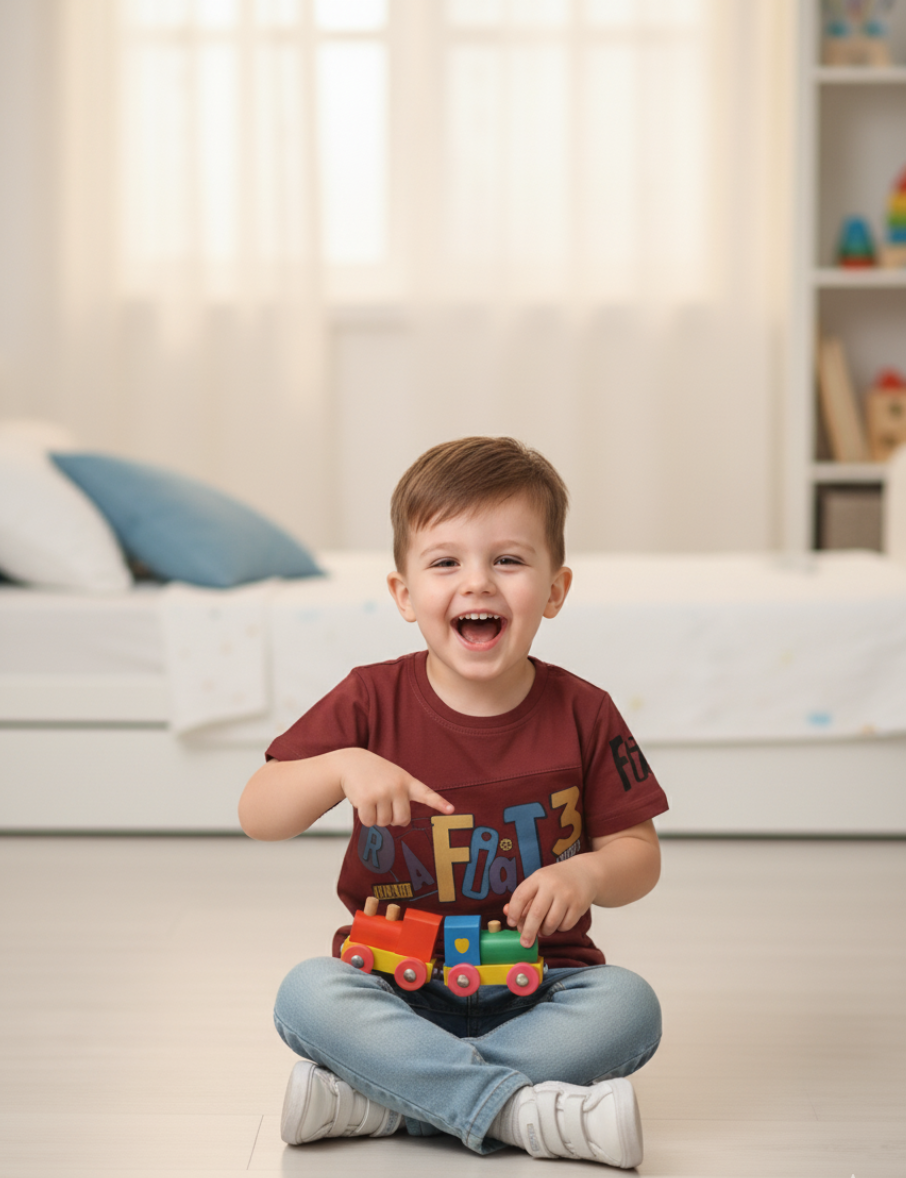 Rust Graphic Cotton T-Shirt
