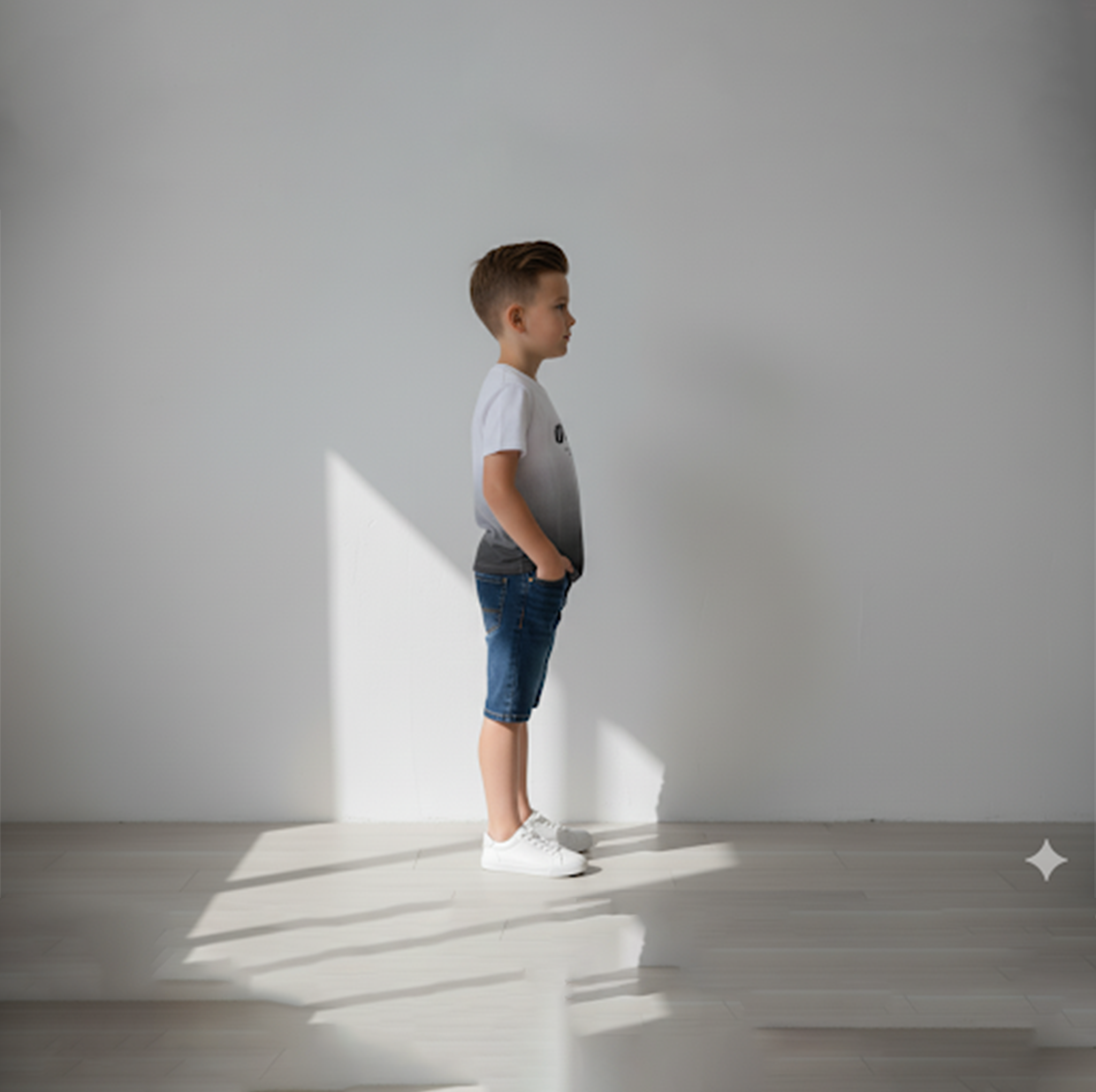 White to Grey Gradient “OVER” Graphic T-Shirt