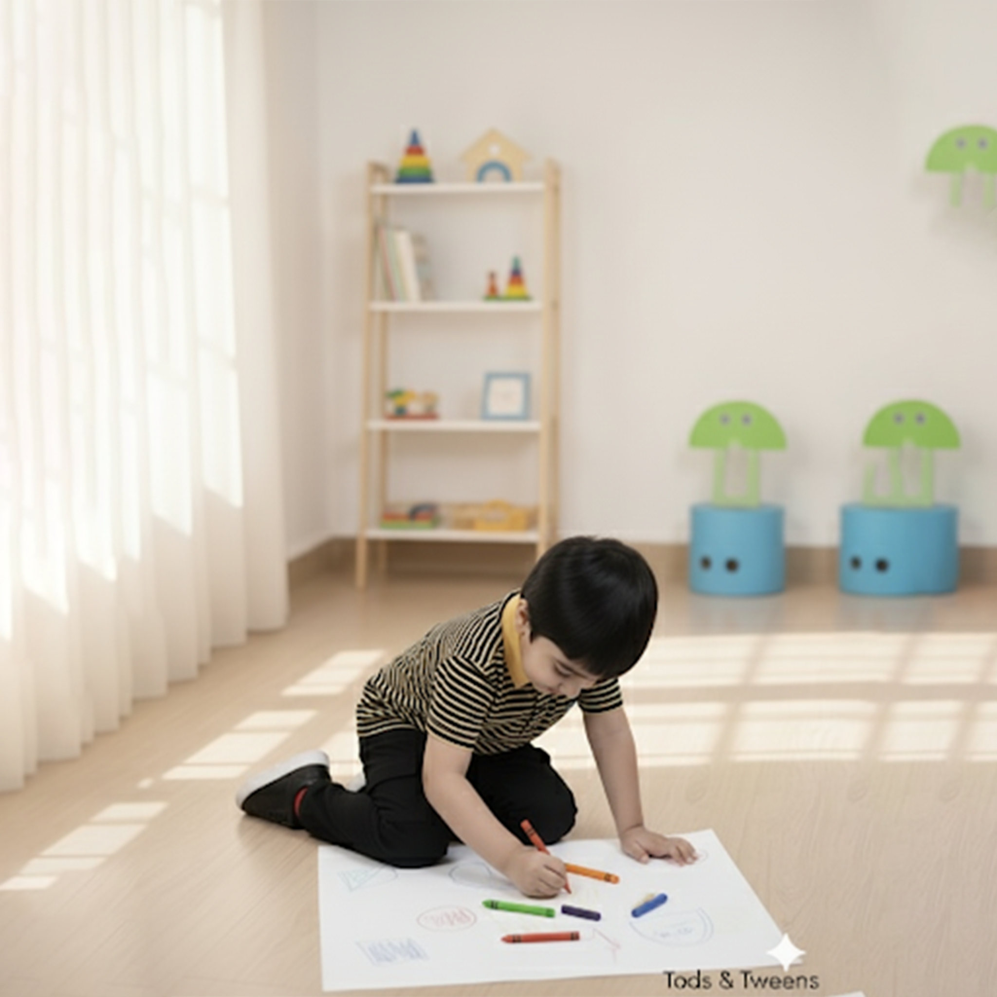 Yellow and Navy Striped Polo Shirt