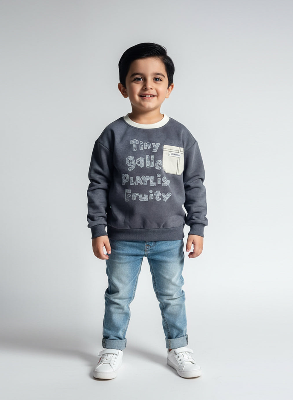 TinyGroove – Denim Sweatshirt